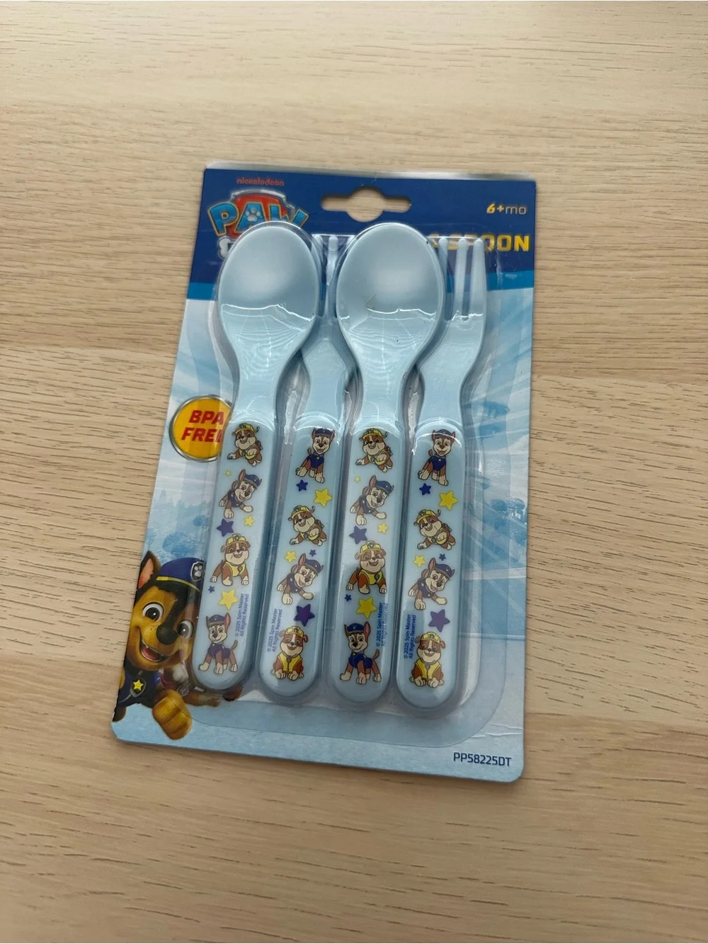 Nickelodeon Paw Patrol Blue & Yellow Rattle, Toothbrush & Spoon Set
